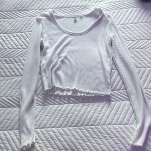 Long-Sleeve White Blouse from PacSun